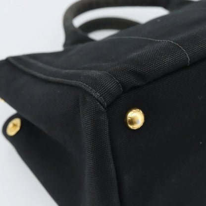 Prada Canapa Convertible Tote Rhinestone Embellished Canvas, Black, Canvas, Handbag