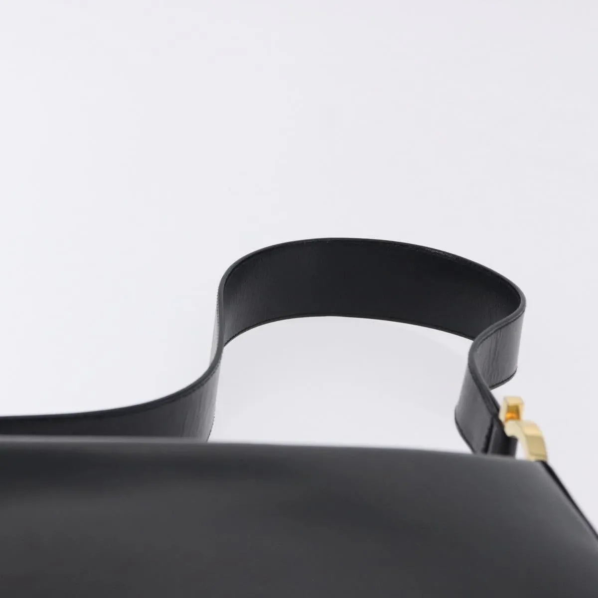 Salvatore Ferragamo Gancini Leather, Black, Leather, Shoulder Bag