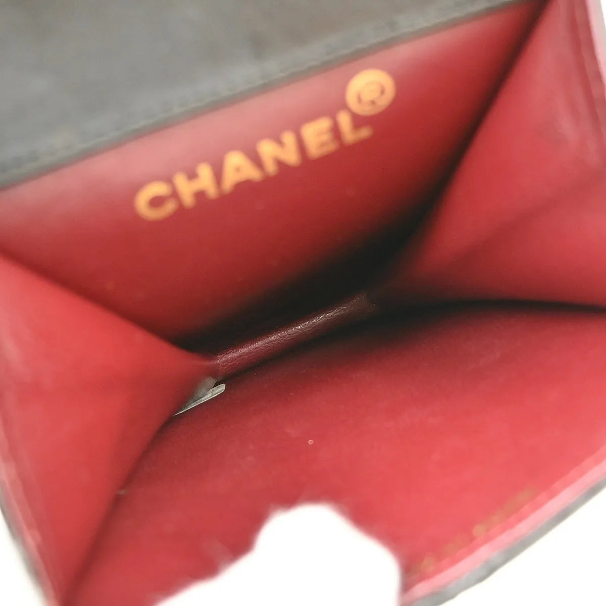 Chanel Vintage Button Waist Bag Quilted Lambskin, Black, Leather, Shoulder Bag