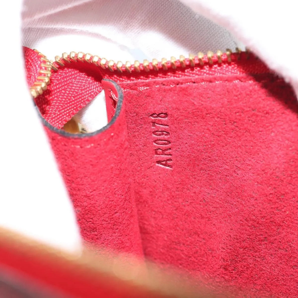 Louis Vuitton Pochette Accessoires Epi, Red, Leather, Clutch