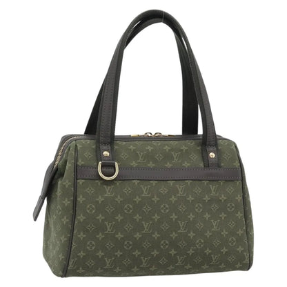 Louis Vuitton Joséphine Mini Lin, Khaki, Canvas, Handbag