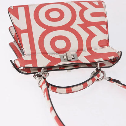 Fendi Peekaboo Leather, White, Leather, Handbag