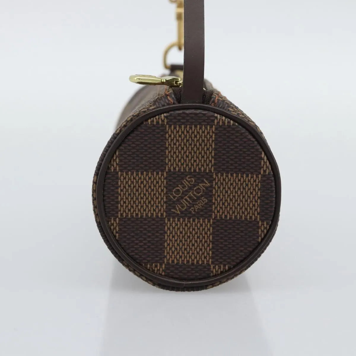Louis Vuitton Papillon Pochette Damier Ebene, Brown, Canvas, Clutch