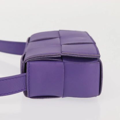 Bottega Veneta Cassette Maxi Intrecciato Leather, Purple, Leather, Clutch