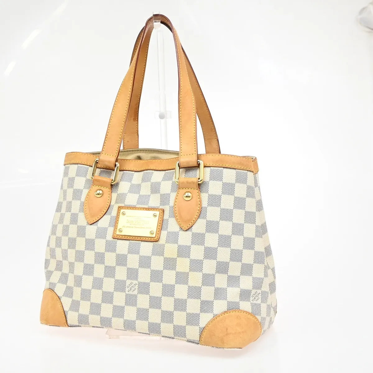 Louis Vuitton Hampstead Damier, White, Canvas, Tote Bag