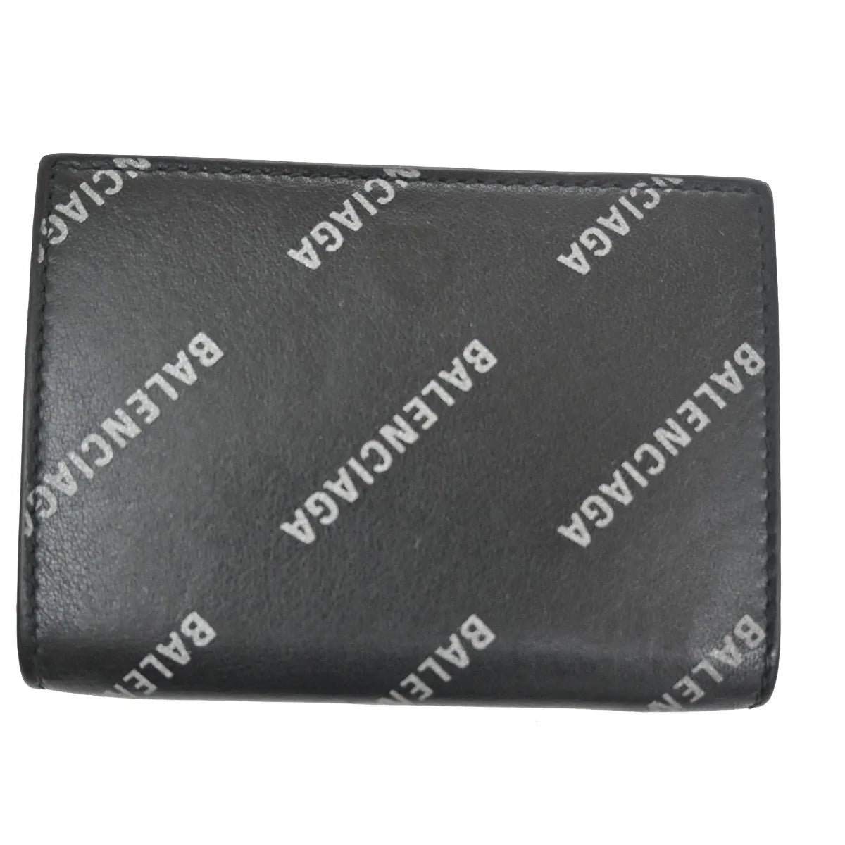 Balenciaga Trifold Leather, Black, Leather, Wallet