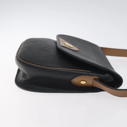 Christian Dior Vintage CD Flap Leather, Black, Leather, Shoulder Bag