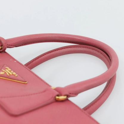 Prada Galleria Double Zip Tote Saffiano Leather, Pink, Leather, Handbag