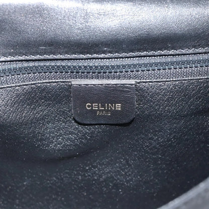 Celine Flap Shoulder Leather, Black, Leather, Shoulder Bag