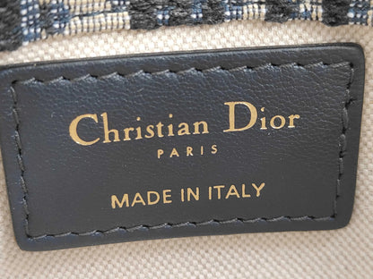 Christian Dior Saddle Oblique Canvas, Blue, Canvas, Shoulder Bag
