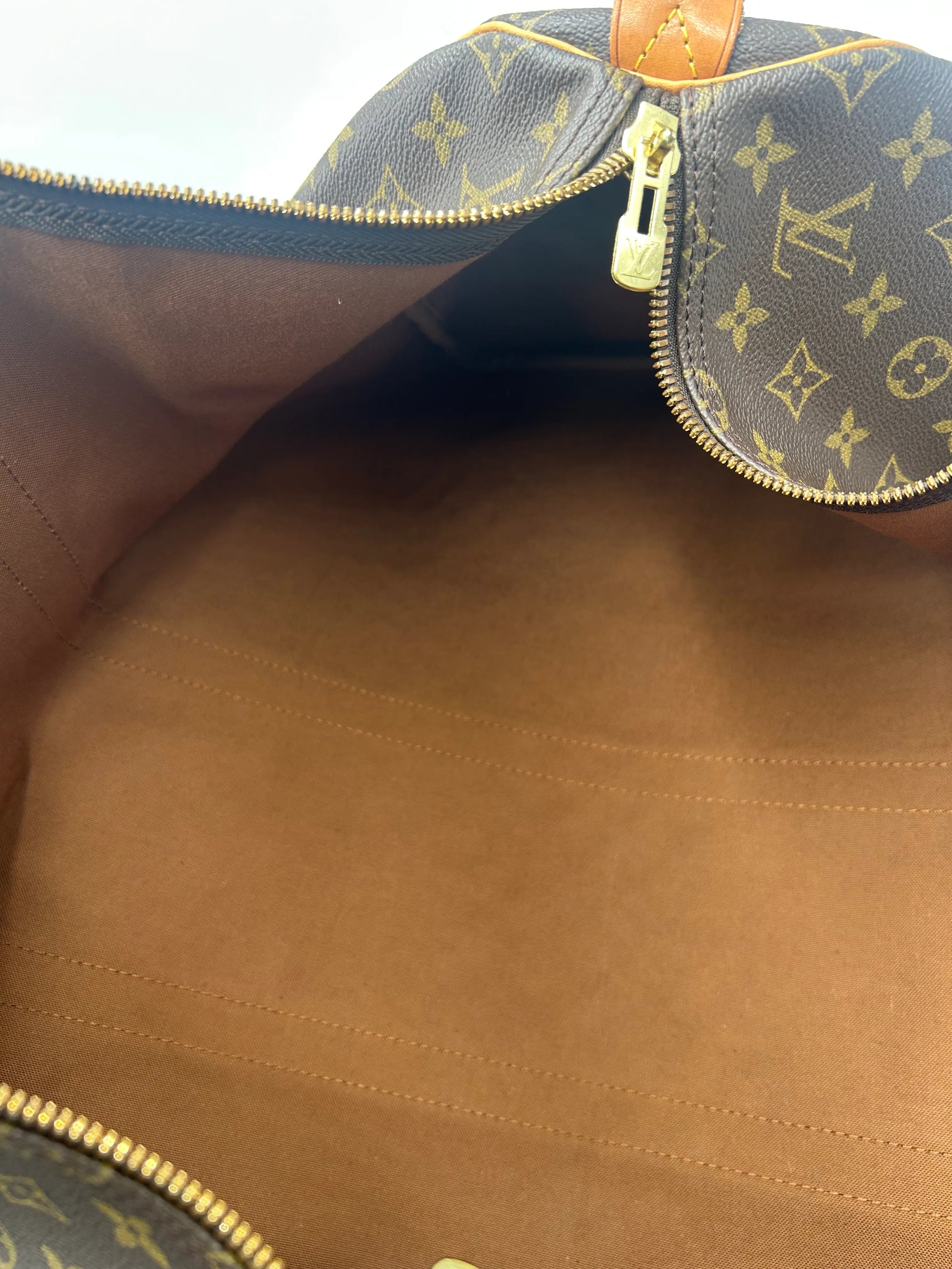 Louis Vuitton Keepall Monogram Canvas, Brown, Canvas, Travel Bag