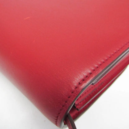 Celine Classic Box Smooth Leather, Red, Calfskin, Handbag