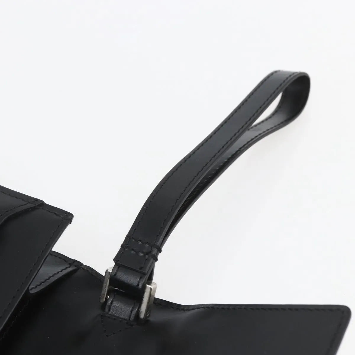 Versace Vintage Clutch Leather, Black, Leather, Clutch