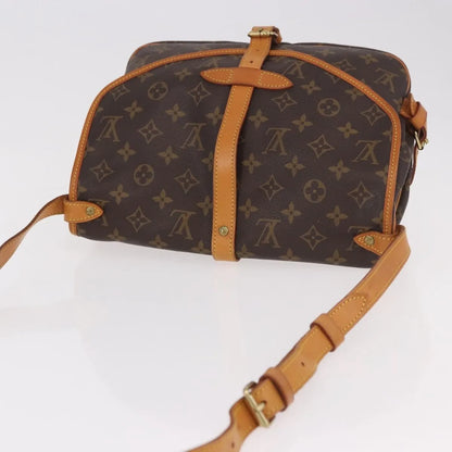 Louis Vuitton Saumur Canvas, Brown, Canvas, Shoulder Bag