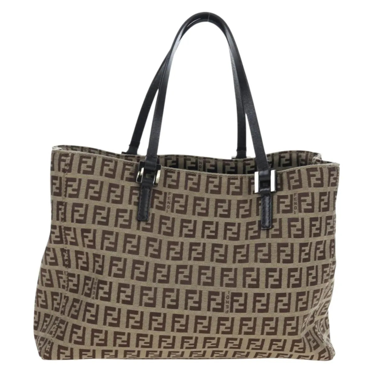 Fendi Vintage Shopping Tote Zucchino Canvas, Beige, Canvas, Shoulder Bag