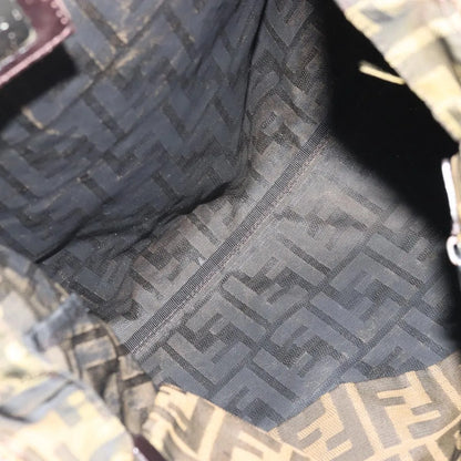 Fendi Zucca Tote Canvas, Black, Canvas, Handbag