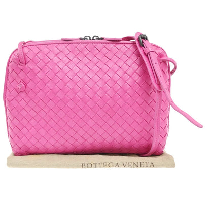 Bottega Veneta Nodini Intrecciato Nappa, Pink, Leather, Shoulder Bag