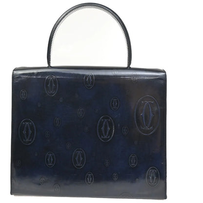 Cartier Happy Birthday Patent Leather, Navy, Patent Leather, Handbag