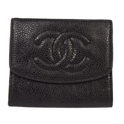 Chanel Timeless CC Bifold Wallet Caviar, Black, Calfskin, Wallet