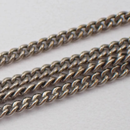 Chanel Vintage CC Logo Chain Charm Pendant silver plated, Silver, Silver Plated, Necklace