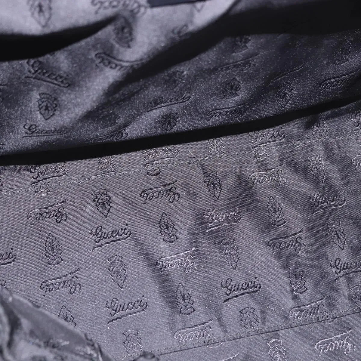 Gucci Pop Bamboo Handle Dialux Coated Canvas, Black, PVC, Handbag
