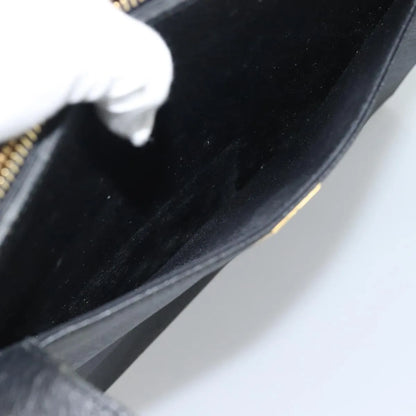 Saint Laurent Vintage Leather, Black, Leather, Tote Bag