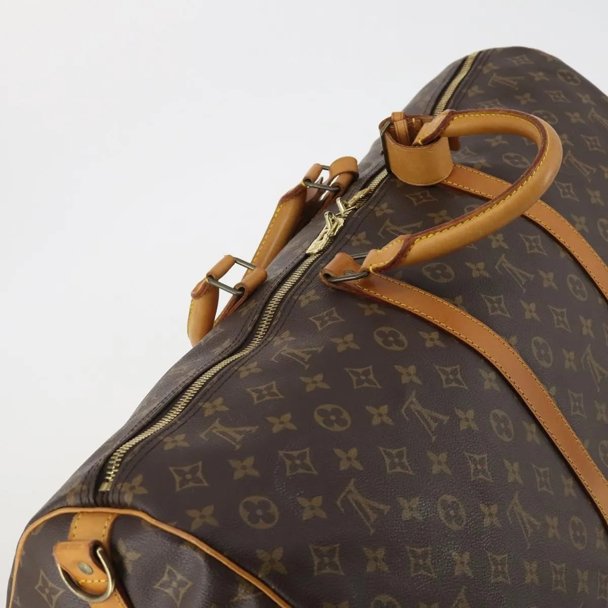 Louis Vuitton Keepall Bandoulière Monogram, Brown, Canvas, Travel Bag