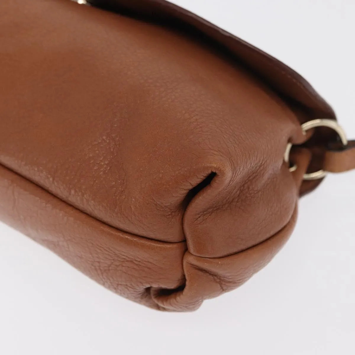 Chloe Lily Leather, Brown, Leather, Shoulder Bag