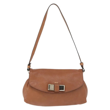 Chloe Lily Leather, Brown, Leather, Shoulder Bag