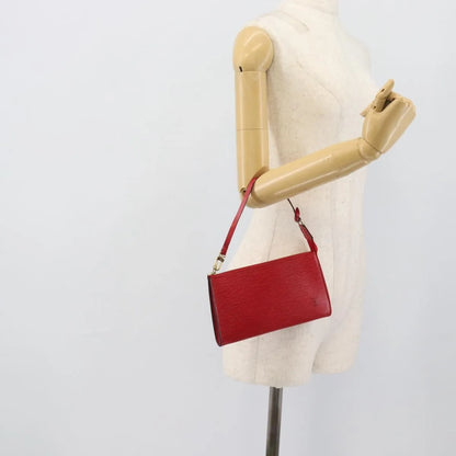 Louis Vuitton Pochette Accessoires Epi, Red, Leather, Clutch