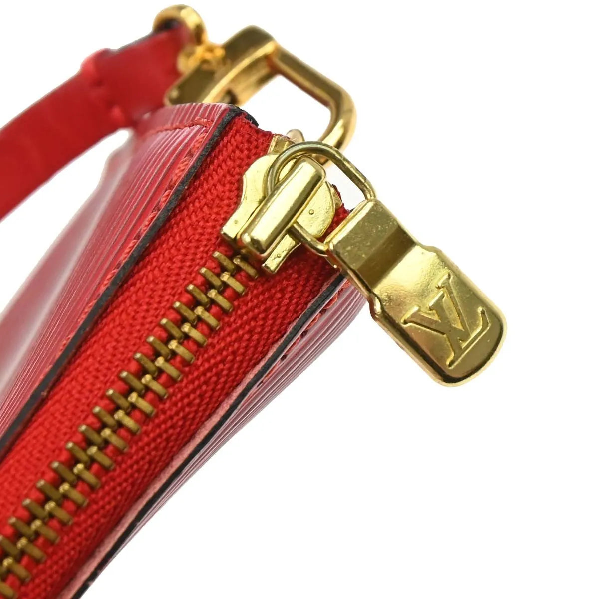 Louis Vuitton Pochette Accessoires Epi, Red, Leather, Clutch
