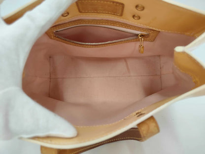 Louis Vuitton Reade Monogram Vernis, Beige, Canvas, Handbag