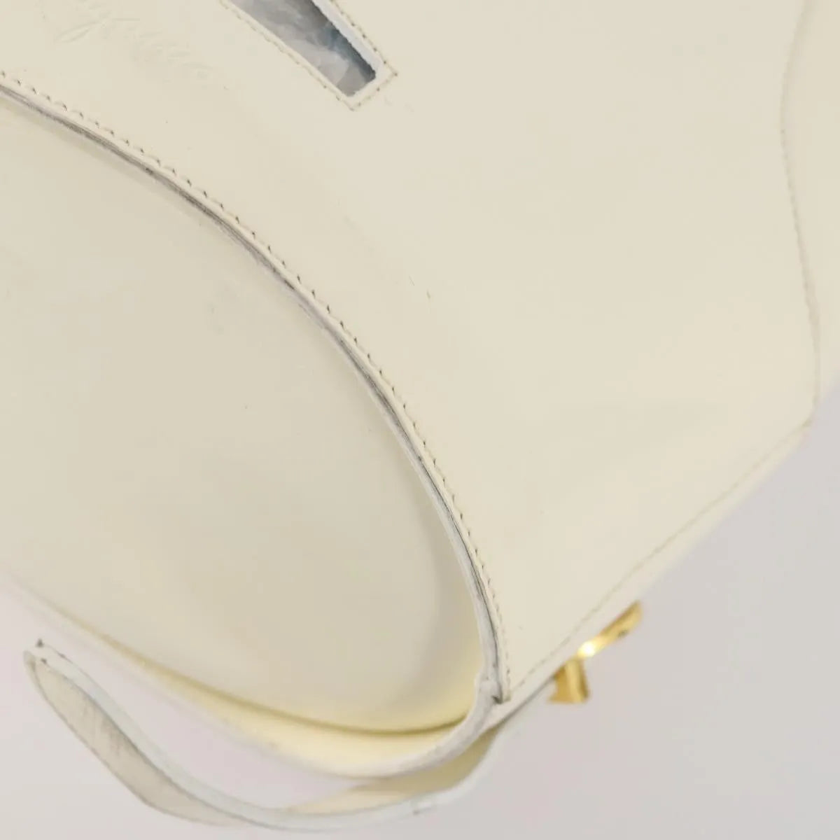 Salvatore Ferragamo Vintage Patent Leather, White, Patent Leather, Backpack