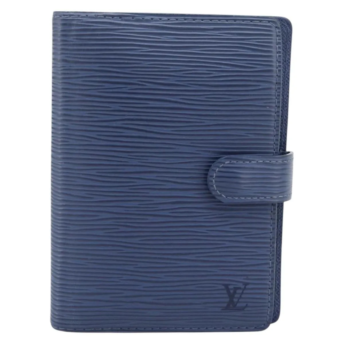 Louis Vuitton Agenda Cover Epi, Blue, Leather, Clutch