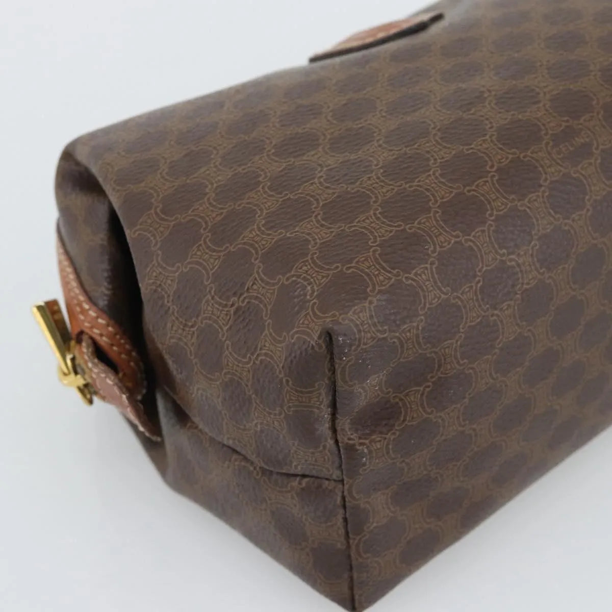 Celine C Macadam Canvas, Brown, Canvas, Clutch