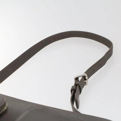 Louis Vuitton Naxos Leather, Gray, Leather, Shoulder Bag
