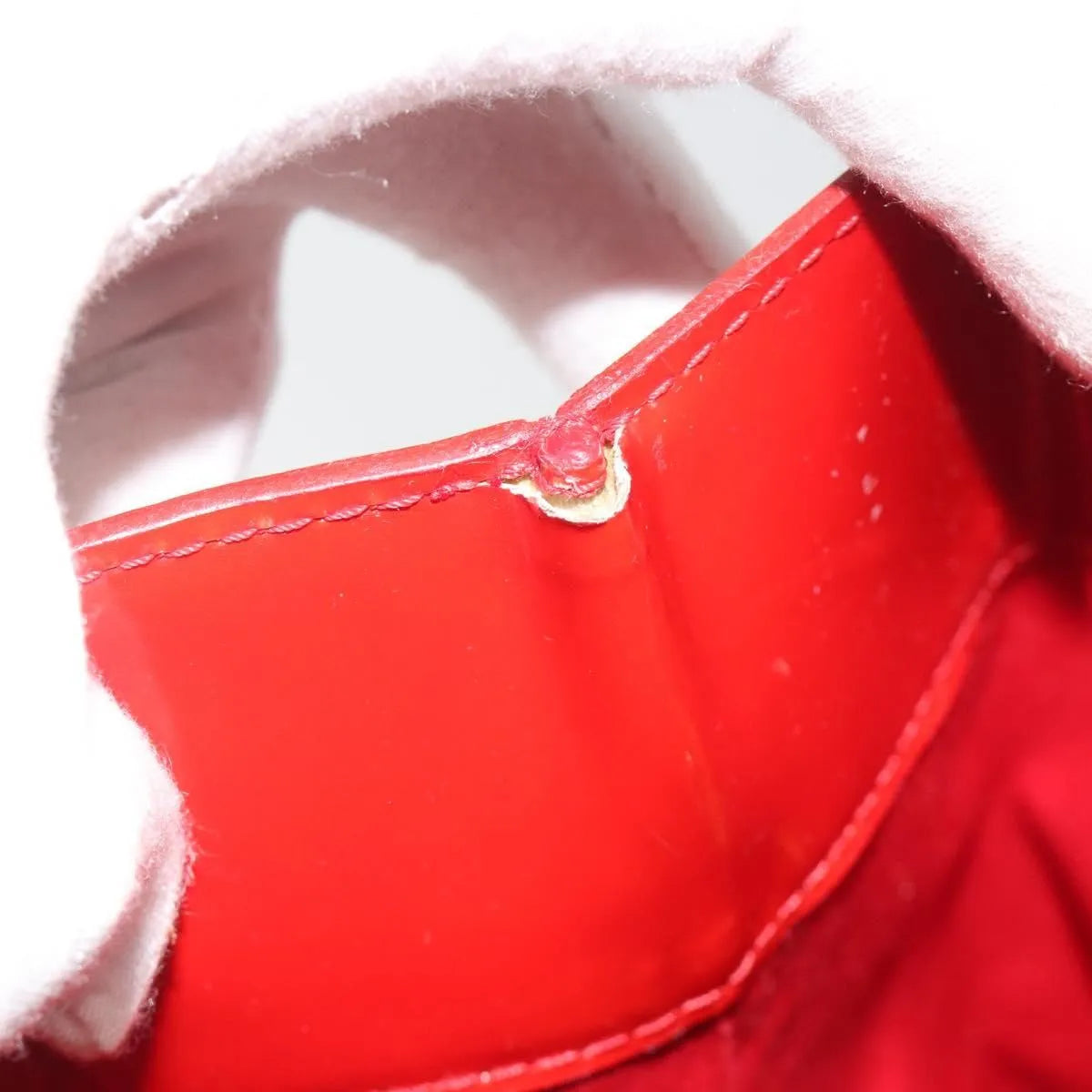 Louis Vuitton Reade Monogram Vernis, Red, Patent Leather, Handbag