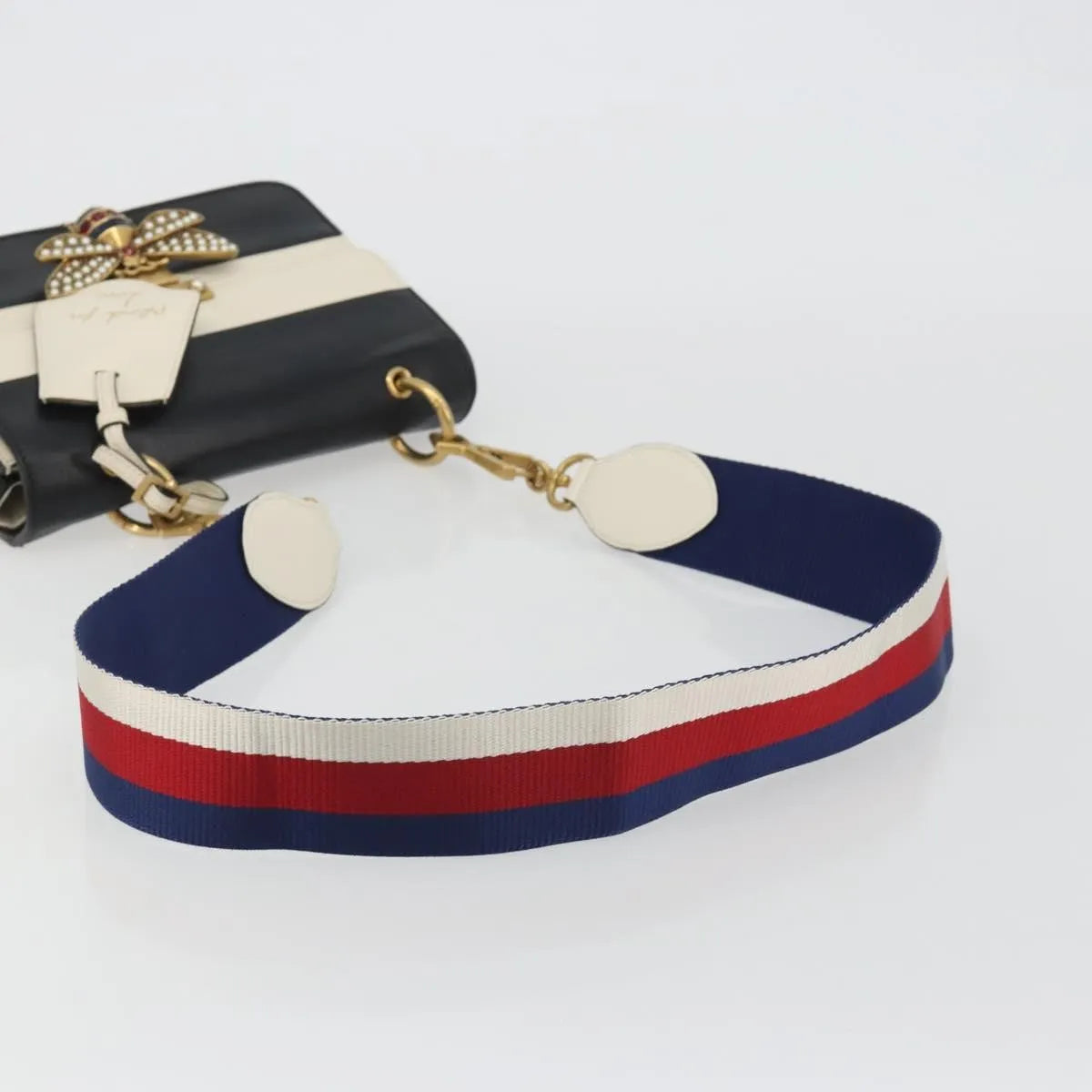 Gucci Queen Margaret Flap Colorblock Leather, Black, Leather, Shoulder Bag