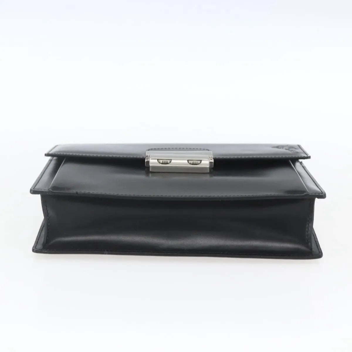Versace Vintage Clutch Leather, Black, Leather, Clutch