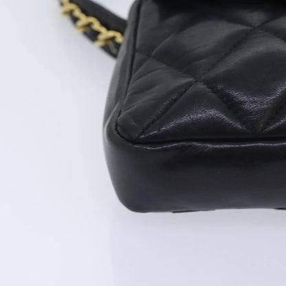 Chanel Vintage CC Waist Lambskin, Black, Leather, Shoulder Bag