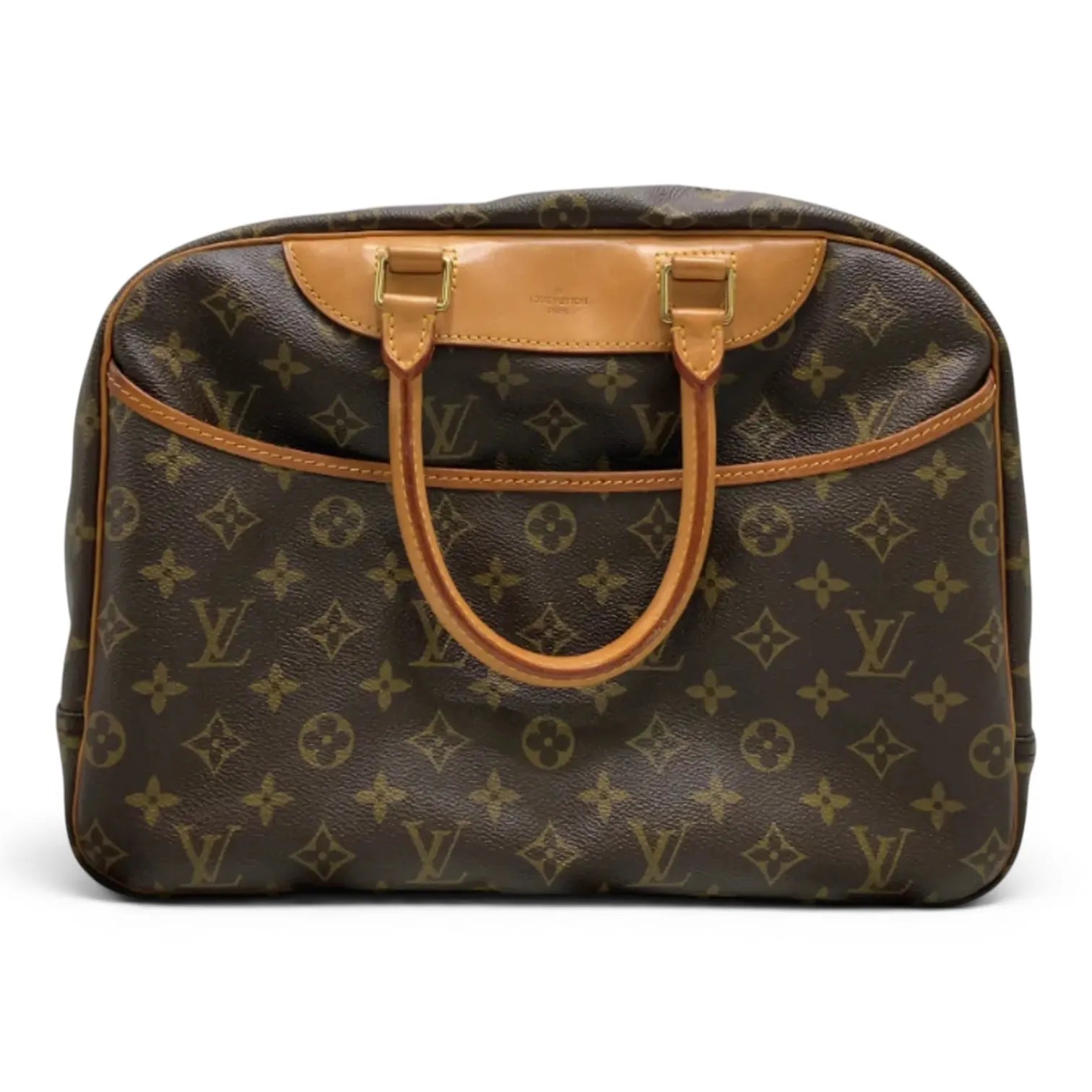 Louis Vuitton Deauville Monogram Canvas, Brown, Canvas, Handbag