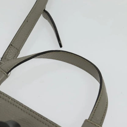 Gucci Bamboo Daily Top Handle Leather, Gray, Leather, Shoulder Bag