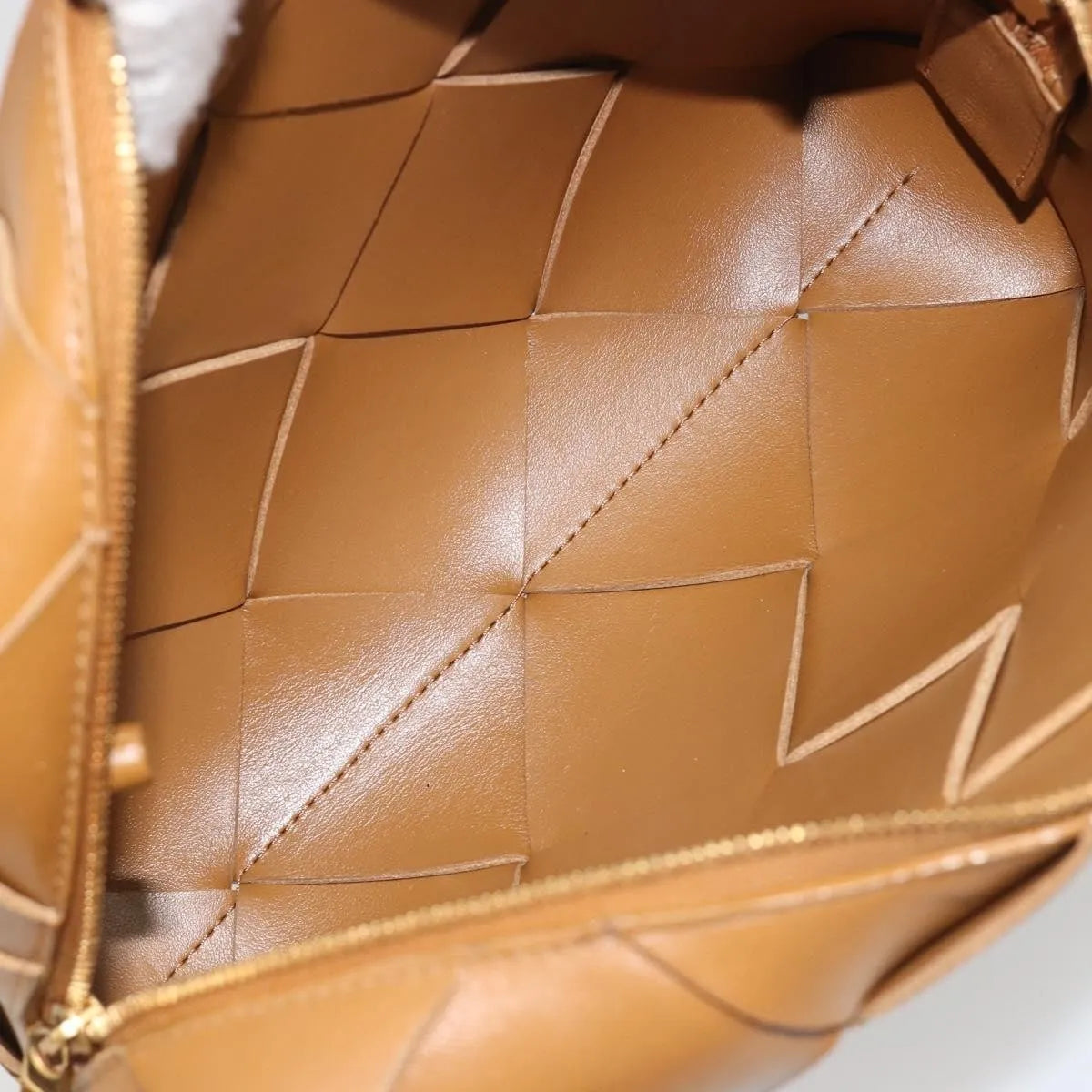 Bottega Veneta Cassette Camera Maxi Intrecciato Leather, Brown, Leather, Shoulder Bag