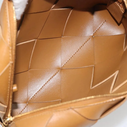 Bottega Veneta Cassette Camera Maxi Intrecciato Leather, Brown, Leather, Shoulder Bag