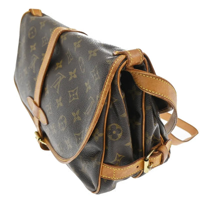 Louis Vuitton Saumur Monogram Canvas, Brown, Canvas, Shoulder Bag