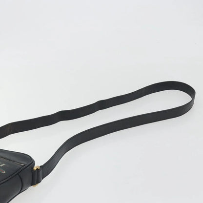 Gucci Logo Zip Messenger Printed Leather, Black, Leather, Clutch
