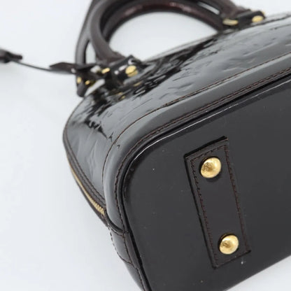 Louis Vuitton Alma Patent Leather, Brown, Patent Leather, Handbag