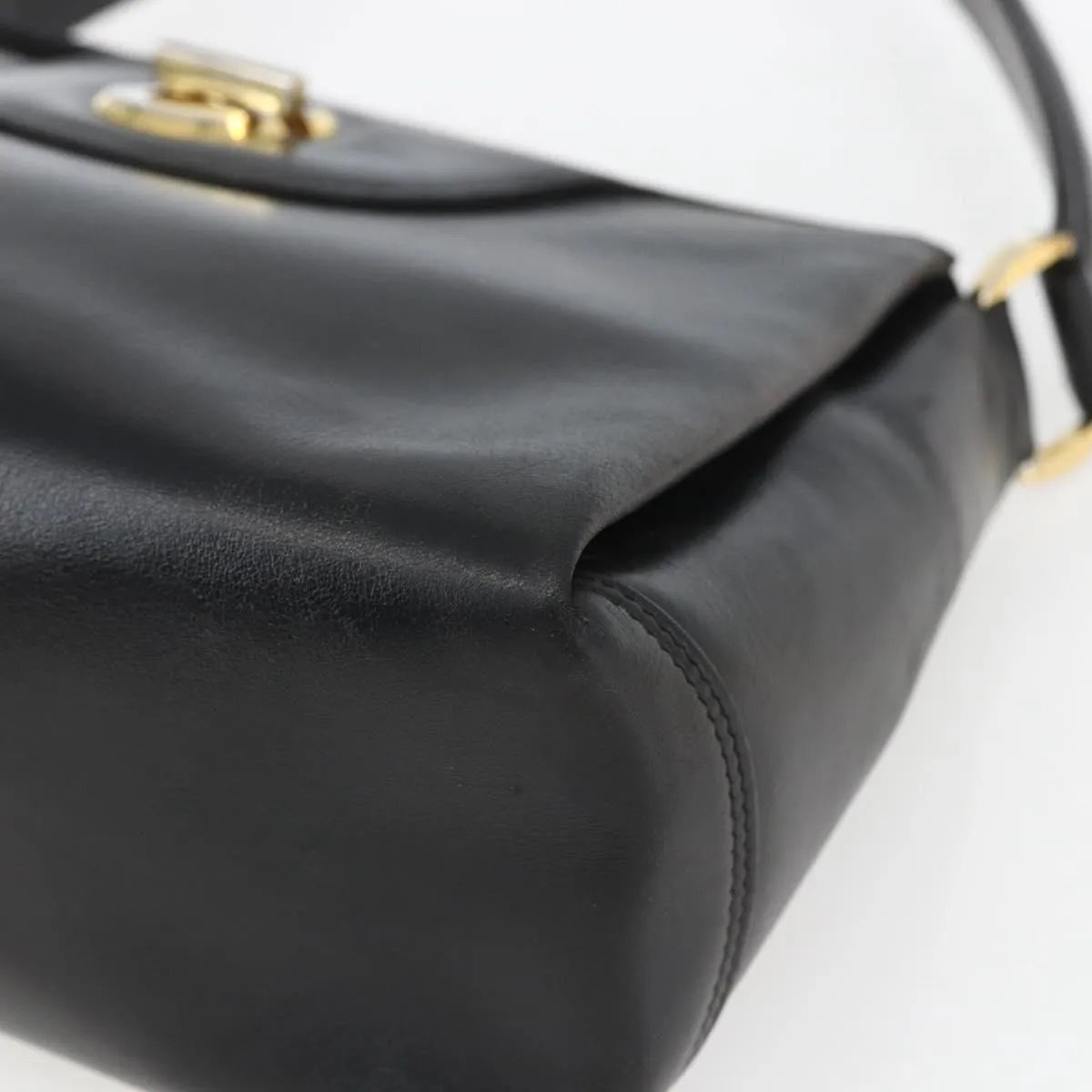 Gucci Vintage Leather, Black, Leather, Handbag