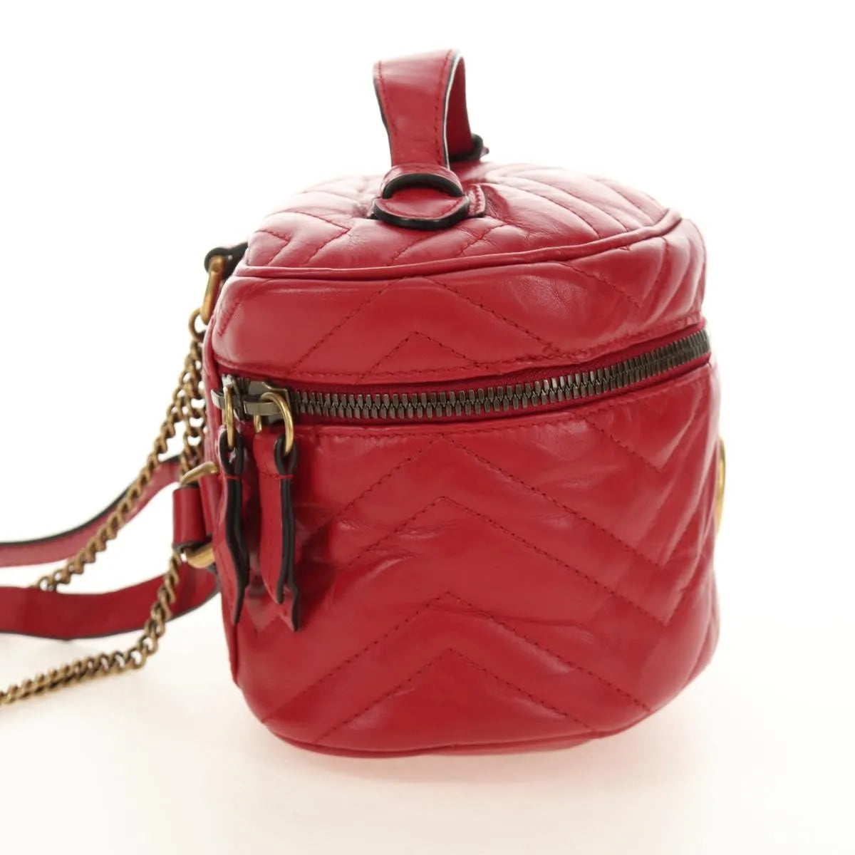 Gucci GG Marmont Vanity Matelasse Leather, Red, Leather, Backpack