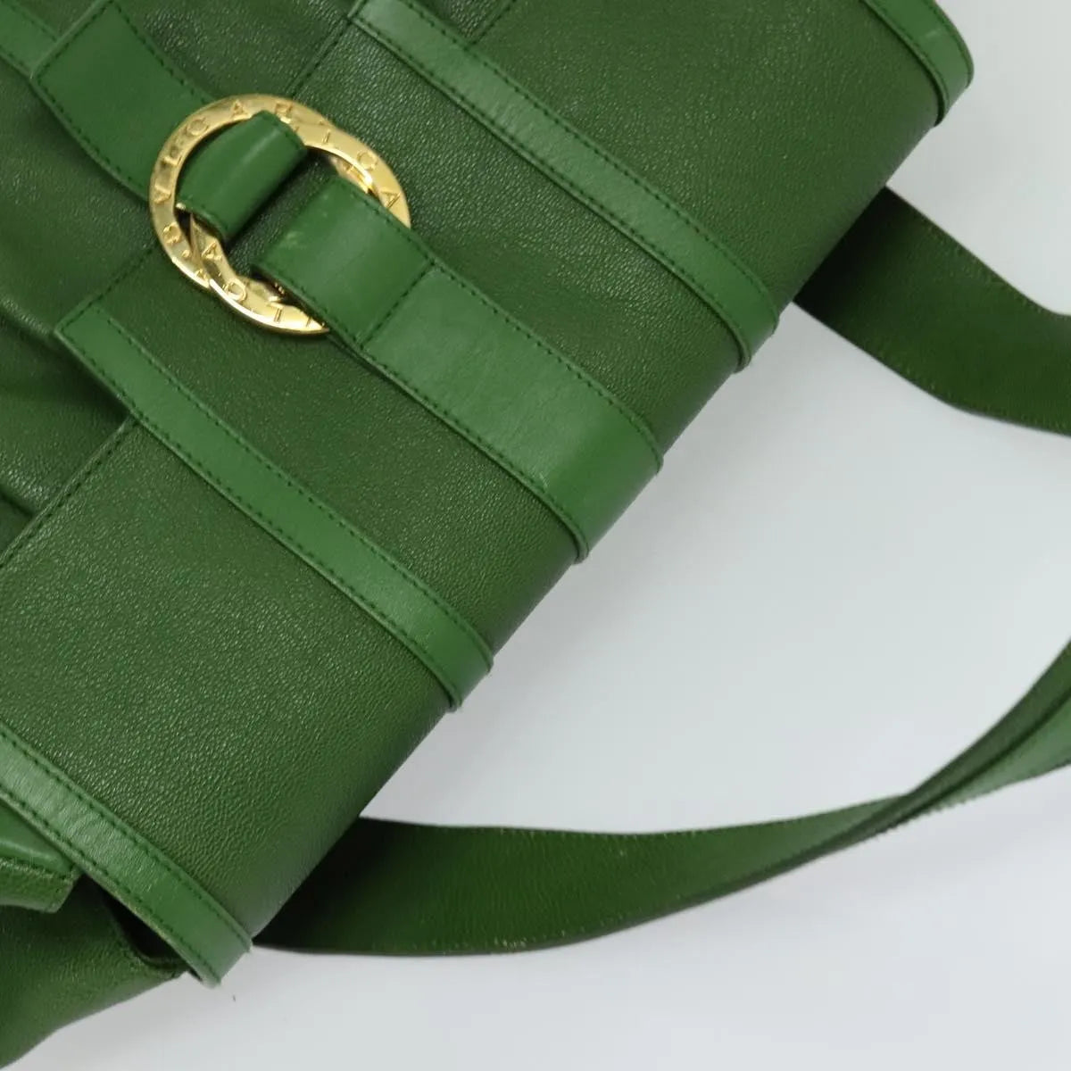 Bvlgari Chandra Hobo Leather, Green, Leather, Handbag
